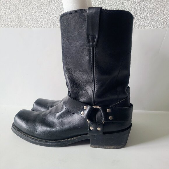 Durango Black Ride Tec Full Grain Leather Harness Motorcycle Biker Boot Men's 12 - Picture 1 of 11